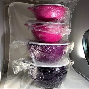 Tupperware Thatsa Bowl Set 4 Purple Vineyard New